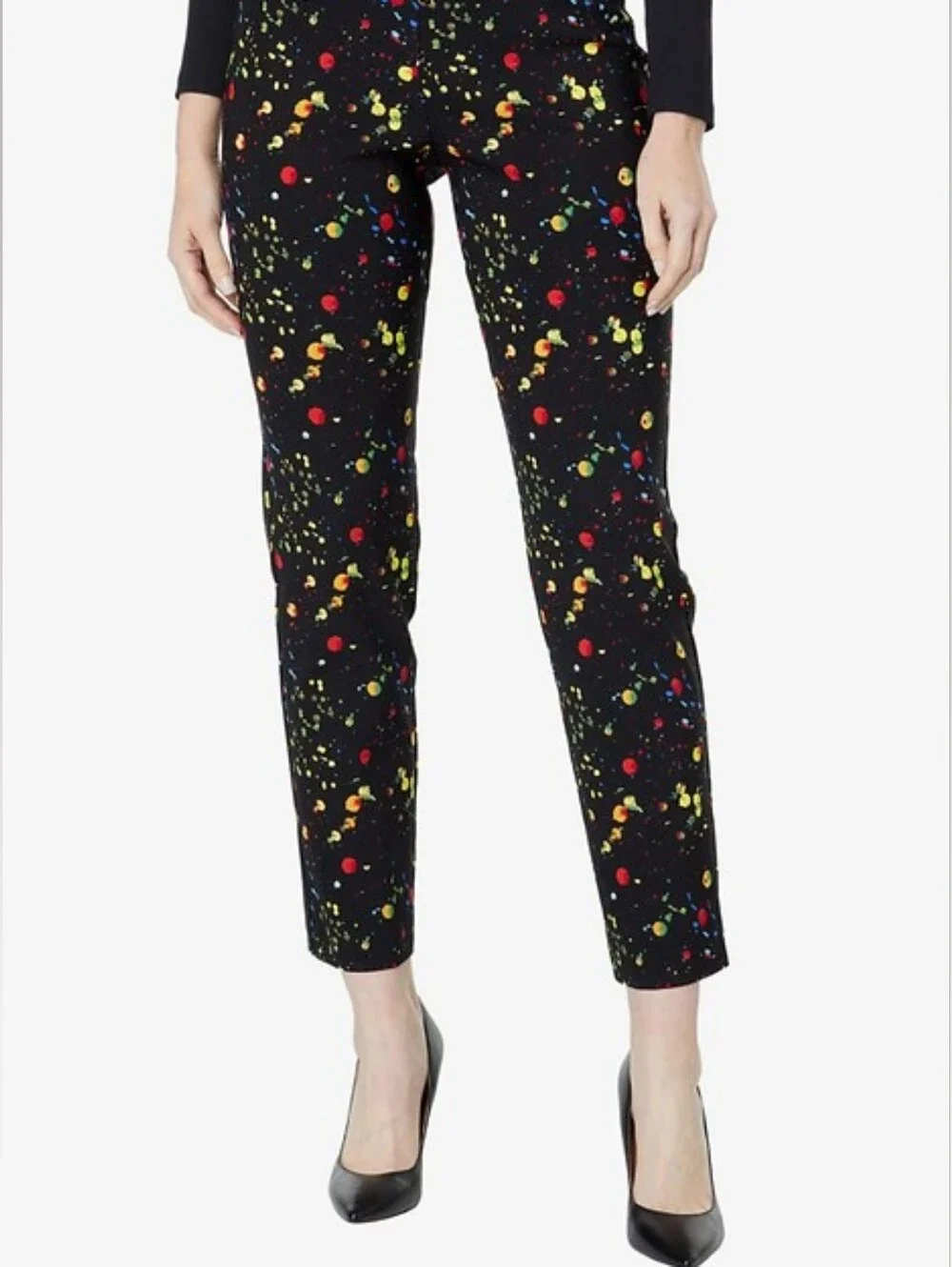 Krazy Larry Black Splatter Pull-On Pants Size 8
